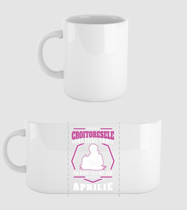 Toate croitoresele aprilie model alb pe tricou
