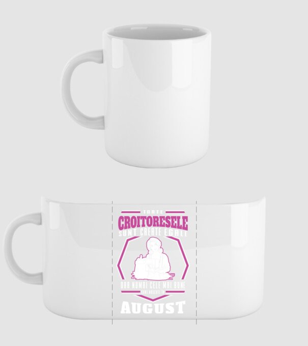 Toate croitoresele august model alb pe tricou