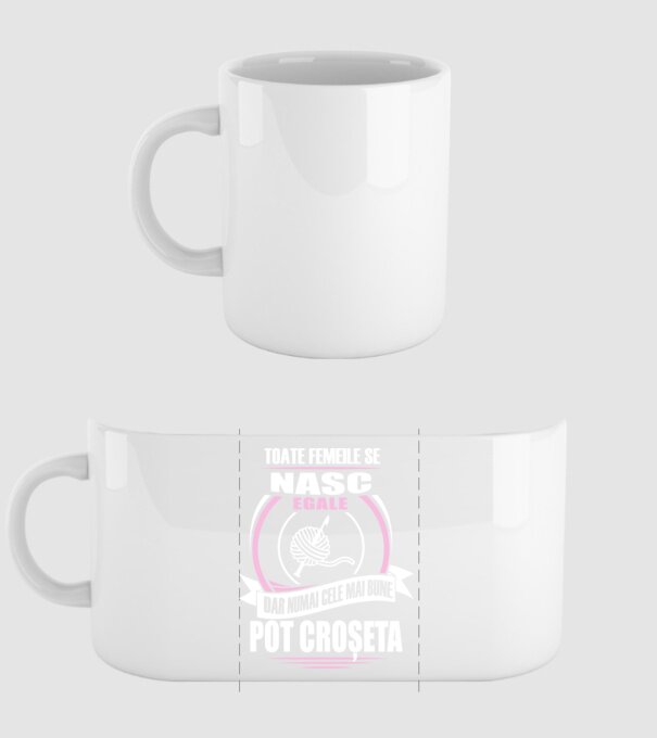 Toate femeile se nasc egale, dar numai cele mai bune pot croșeta model alb pe tricou