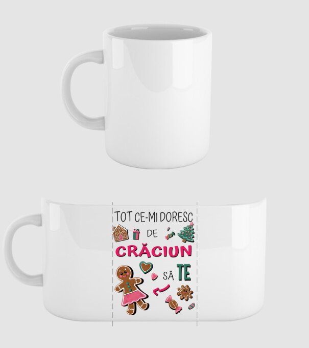 Tot ce-mi doresc de Crăciun să TE Femei alb model alb pe tricou