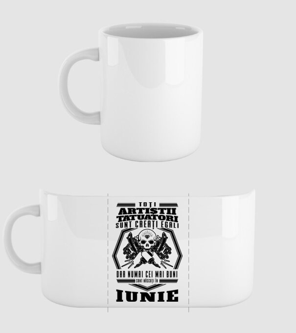 Toți artiștii tatuatori sunt creați egali iunie model alb pe tricou