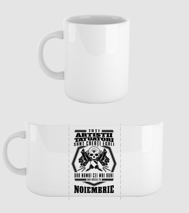 Toți artiștii tatuatori sunt creați egali noiembrie model alb pe tricou