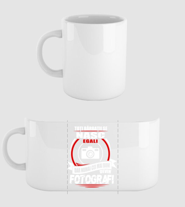 Toți bărbații se nasc egali fotografi model alb pe tricou