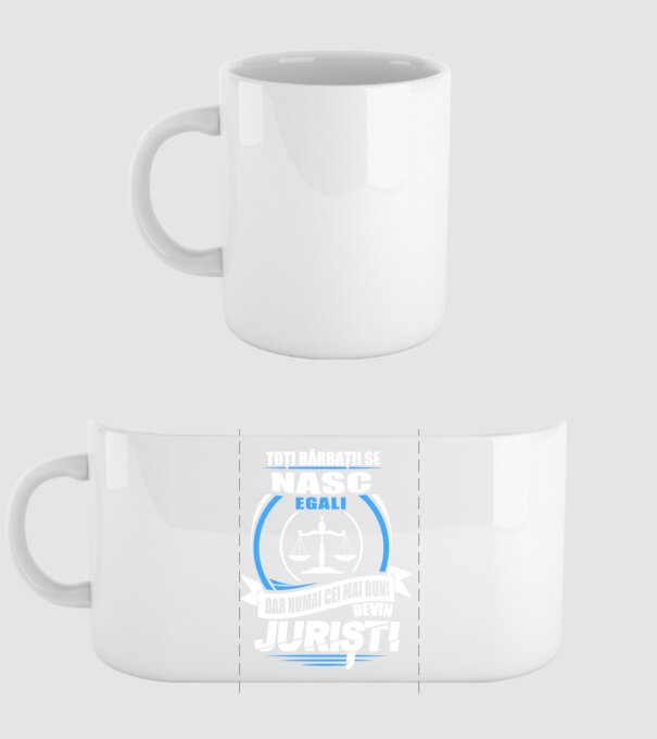 Toți bărbații se nasc egali juriști model alb pe tricou