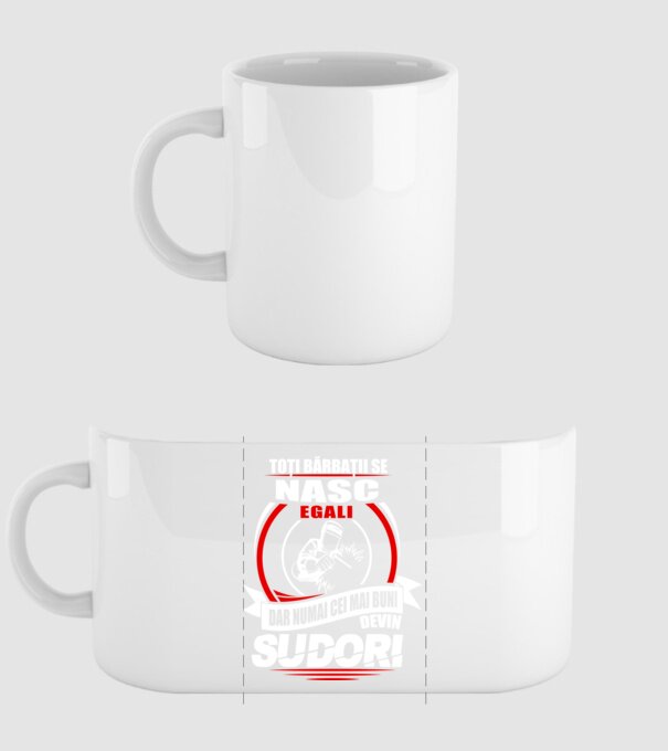Toți bărbații se nasc egali sudori model alb pe tricou