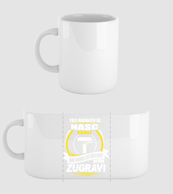 Toți bărbații se nasc egali zugravi model alb pe tricou