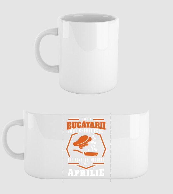 Toți bucătarii sunt creați egali aprilie model alb pe tricou