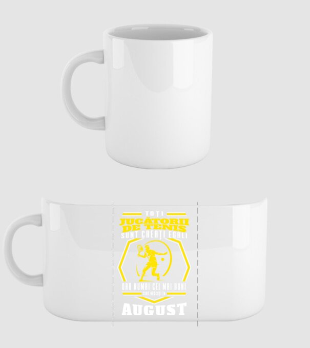Toți jucătorii de tenis sunt creați egali August model alb pe tricou