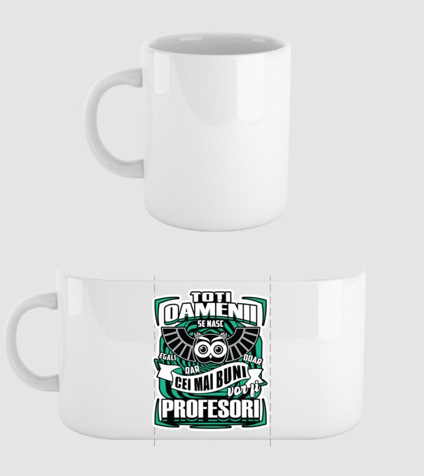Toți oamenii profesori model alb pe tricou
