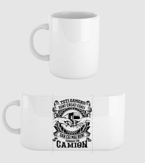 toți oamenii sunt creați egali, dar cei mai buni conduc un camion model alb pe tricou