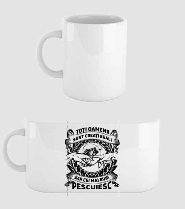 toți oamenii sunt creați egali, dar cei mai buni pescuiesc model alb pe tricou