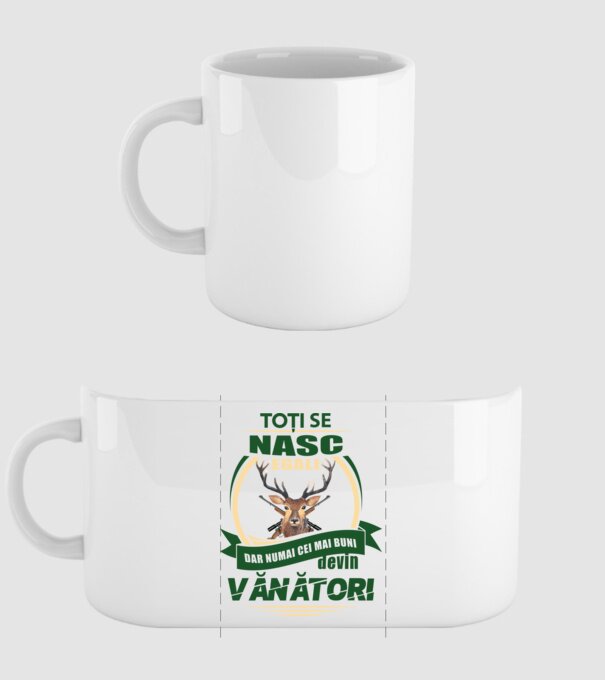 Toți se nasc egali, dar numai cei mai buni devin vânători model alb pe tricou