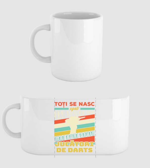 toți se nasc egali, dar numai cei mai buni devin jucători de darts model alb pe tricou