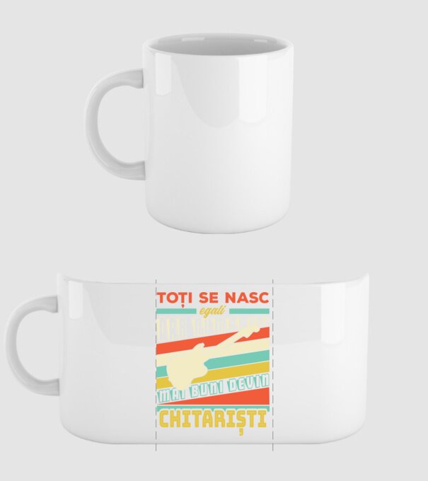 toți se nasc egali, dar numai cei mai buni devin chitariști model alb pe tricou
