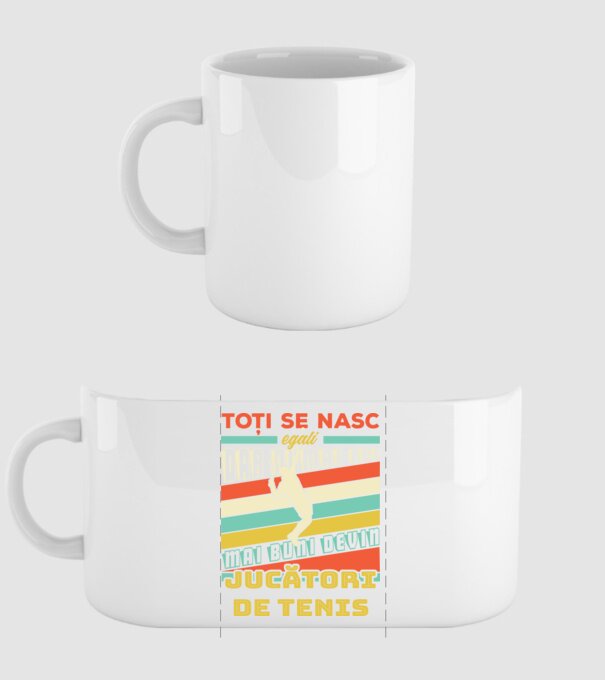 toți se nasc egali, dar numai cei mai buni devin jucători de tenis model alb pe tricou