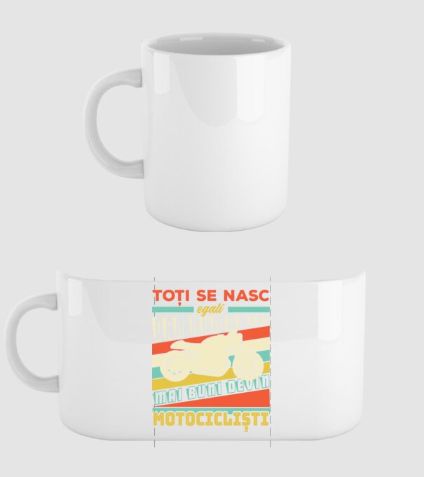 toți se nasc egali, dar numai cei mai buni devin motocicliști model alb pe tricou