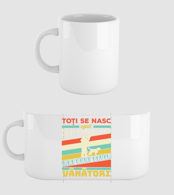 toți se nasc egali, dar numai cei mai buni devin vânători model alb pe tricou