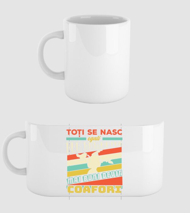 Toți se nasc egali, dar numai cei mai buni devin coafori model alb pe tricou