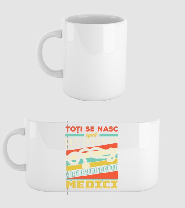 Toți se nasc egali, dar numai cei mai buni devin medici model alb pe tricou