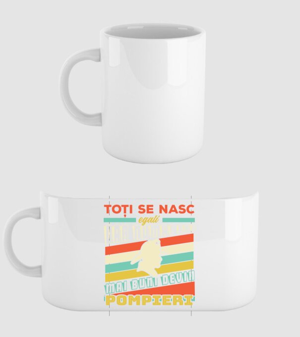 Toți se nasc egali, dar numai cei mai buni devin pompieri model alb pe tricou