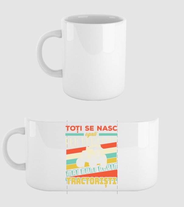 Toți se nasc egali, dar numai cei mai buni devin tractoriști model alb pe tricou
