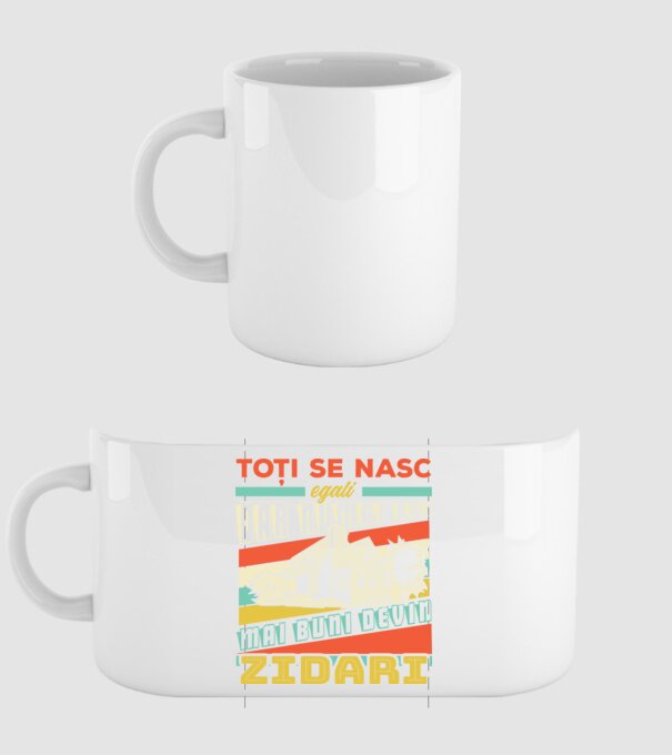 Toți se nasc egali, dar numai cei mai buni devin zidari model alb pe tricou