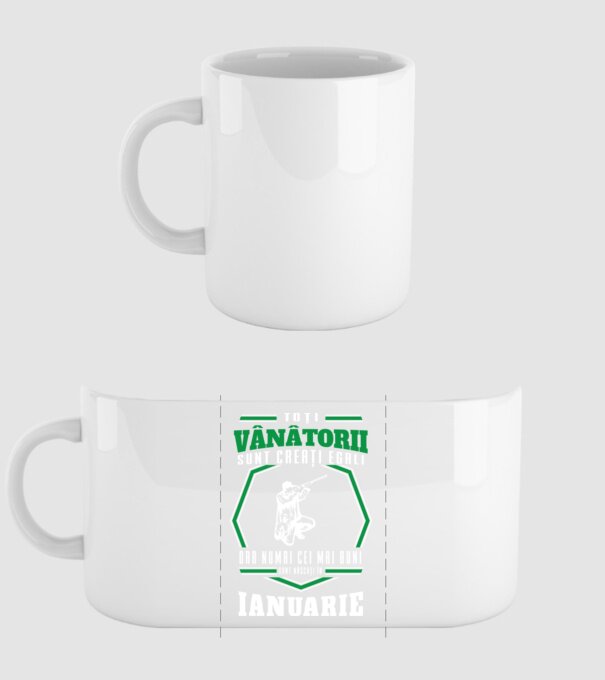 Toți vânătorii sunt creați egali, dar numai cei mai buni sunt născuți în ianuarie model alb pe tricou