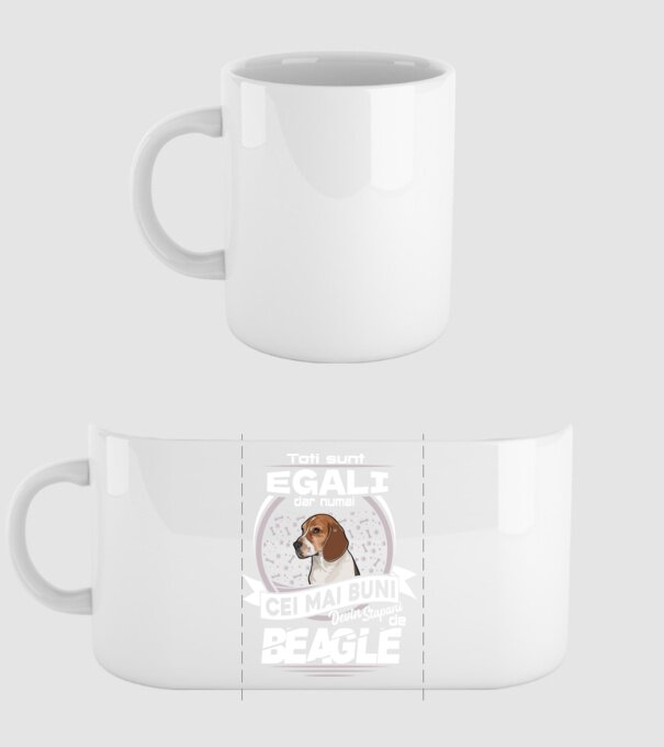 Toți sunt egali, dar numai cei mai buni devin stăpâni de Beagle lght model alb pe tricou
