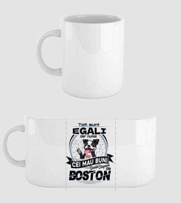 Toți sunt egali, dar numai cei mai buni devin stăpâni de boston model alb pe tricou