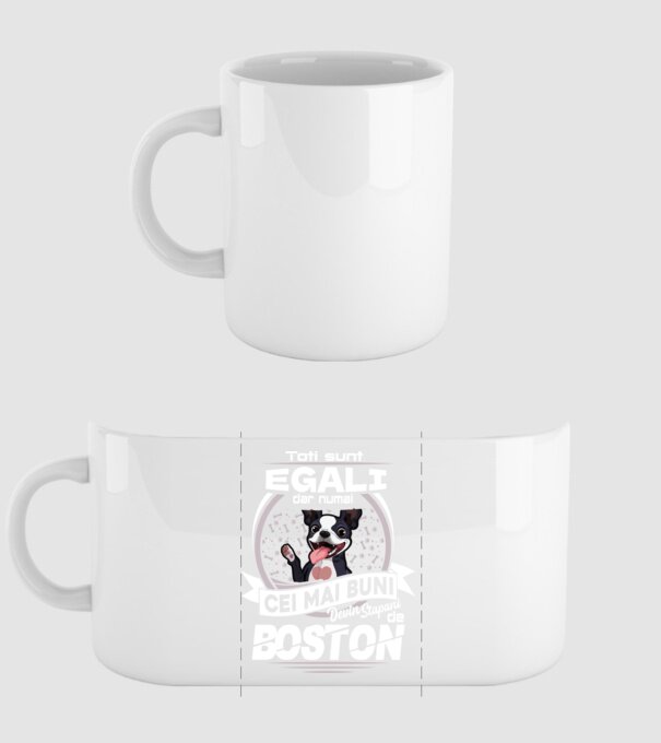Toți sunt egali, dar numai cei mai buni devin stăpâni de boston lght model alb pe tricou