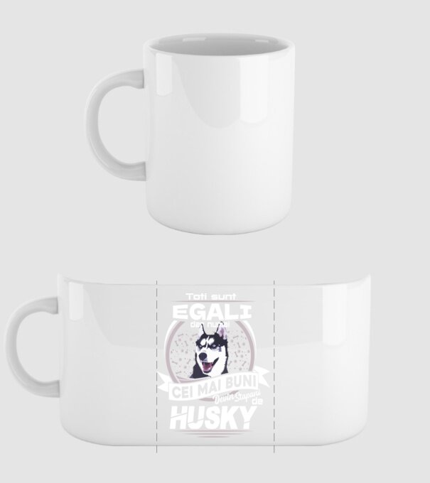 Toți sunt egali, dar numai cei mai buni devin stăpâni de husky lght model alb pe tricou