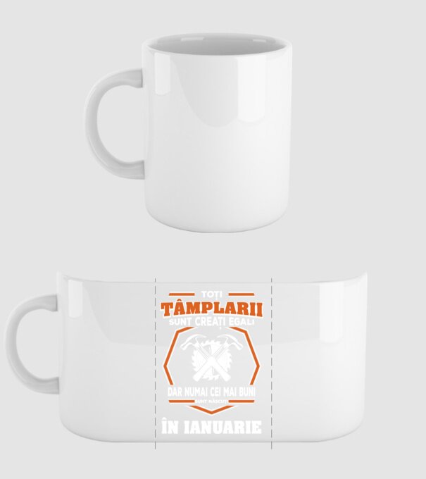 toți tâmplarii sunt creați egali, dar numai cei mai buni sunt născuți în ianuarie model alb pe tricou