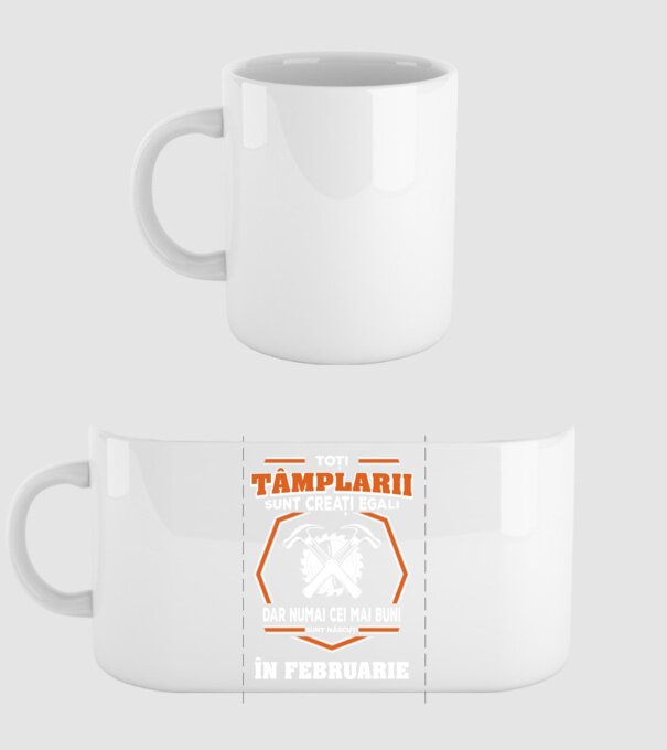 toți tâmplarii sunt creați egali, dar numai cei mai buni sunt născuți în februarie model alb pe tricou