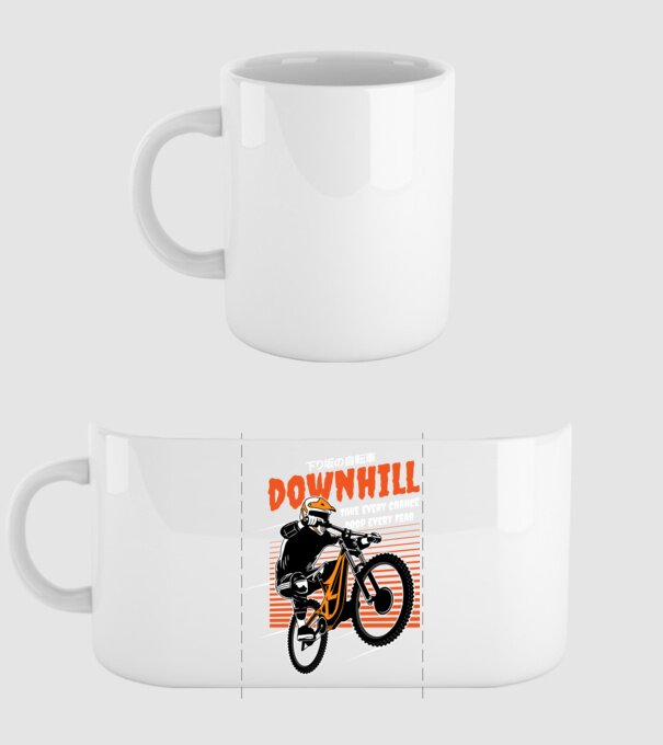 TR Downhill model alb pe tricou