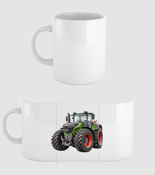 TRACTOR model alb pe tricou