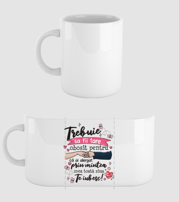 Trebuie sa fii tare obosită pentru  model alb pe tricou