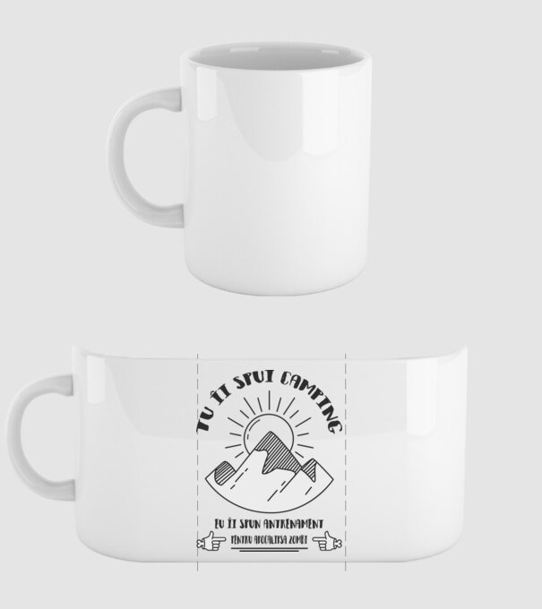 tu îi spui camping, eu îi spun antrenament pentru apocalipsa zombi model alb pe tricou