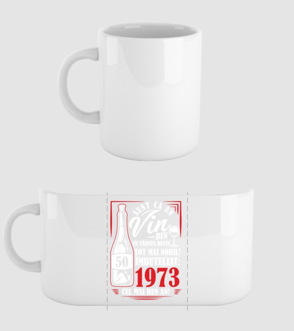 Un Vin Bun 1975 - Negru model alb pe tricou