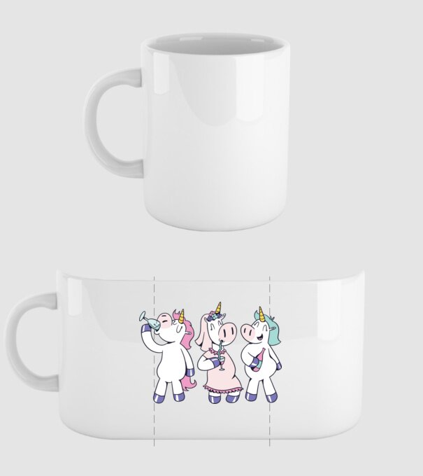 unicorn Bachelorette model alb pe tricou
