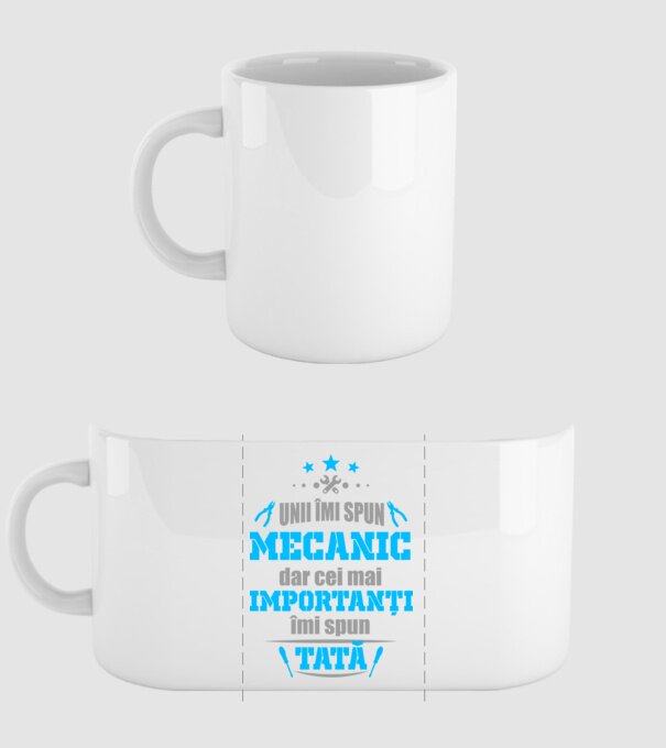 Unii îmi spun mecanic, dar cei mai importanți îmi spun tată model alb pe tricou