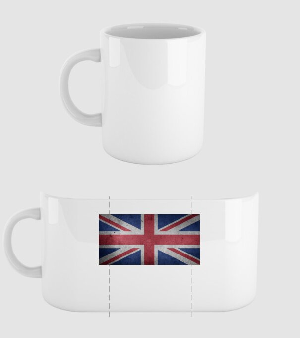 UNITED KINGDOM model alb pe tricou