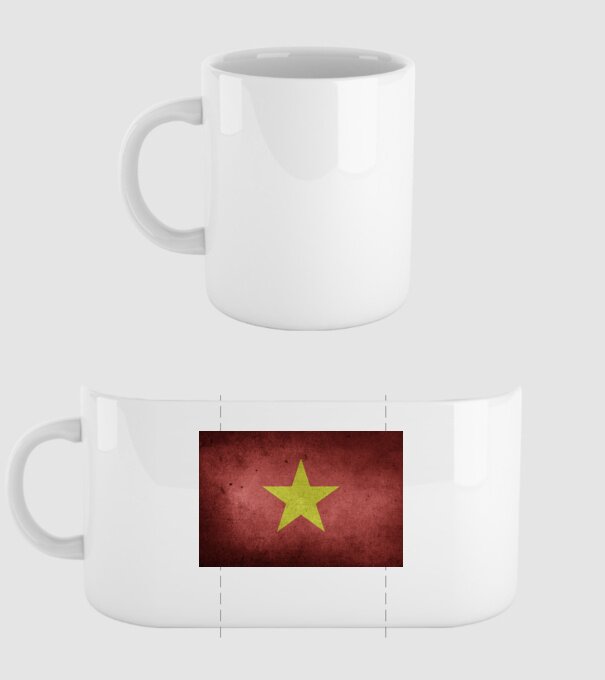 VIETNAM model alb pe tricou