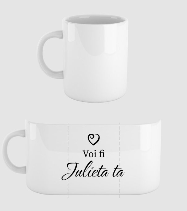 Voi fi Julieta ta model alb pe tricou