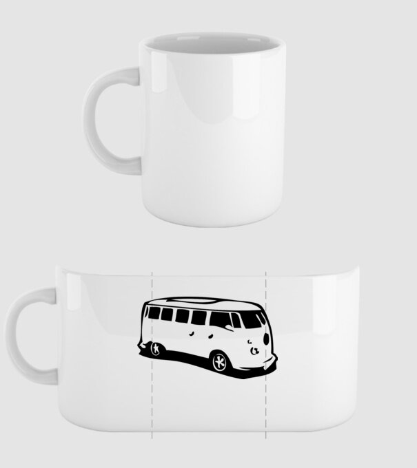 vwbus model alb pe tricou