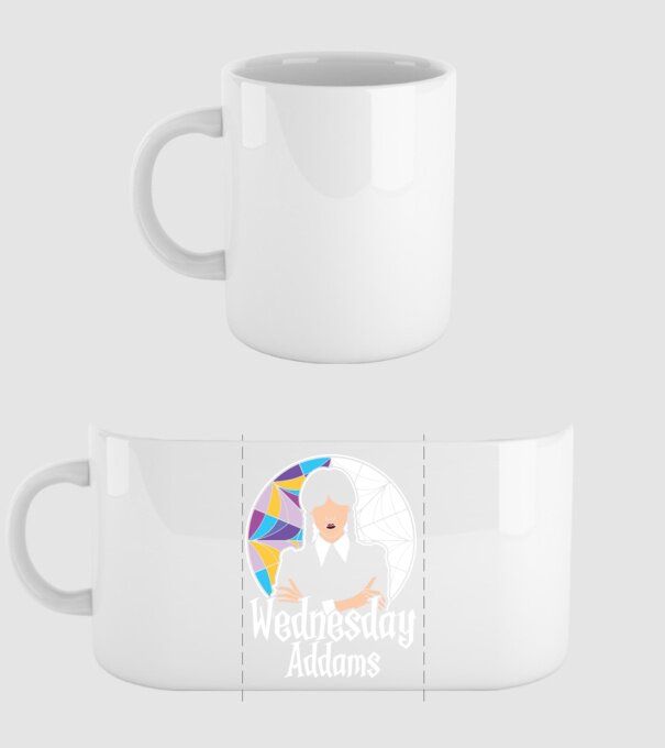 Wednesday Window colorful model alb pe tricou