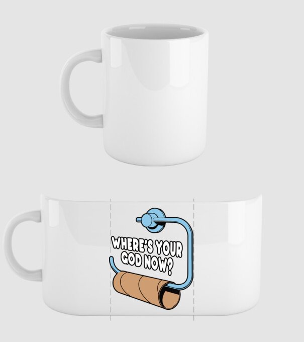Where's your god now model alb pe tricou