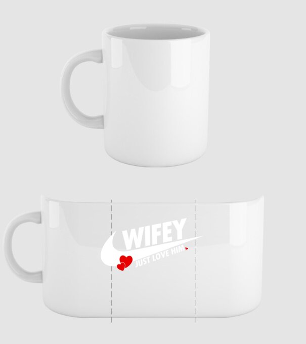 Wifey Just love him alb model alb pe tricou