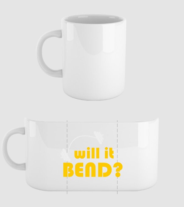 Will it bend model alb pe tricou