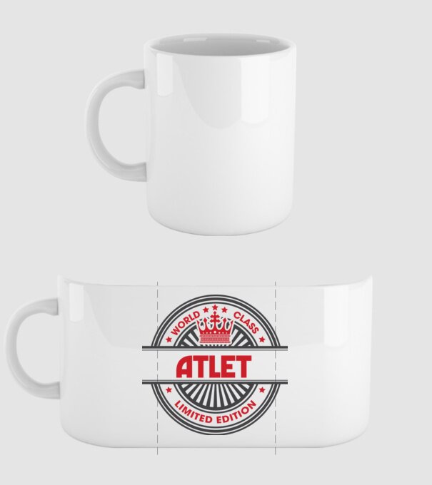 atlet model alb pe tricou