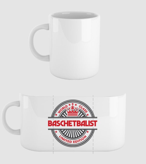 baschetbalist model alb pe tricou